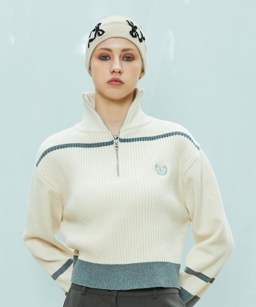 LARTIGENT(ラーティゼン)の「L9 HALF ZIP-UP KNIT(IVORY)(ニット/セーター・レディース・その他・FREE)」の2枚目の写真