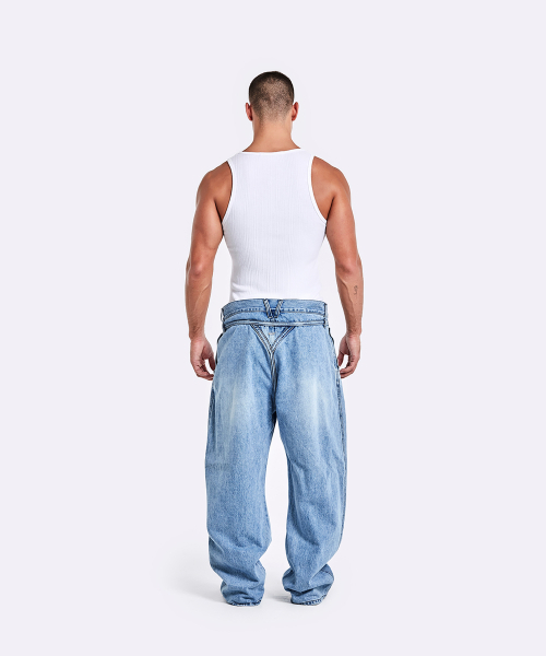 51%（フィフティーワンパーセント）の「Thong denim pants - Blue（デニムパンツ・メンズ・その他・L/M/S）」の3枚目の写真