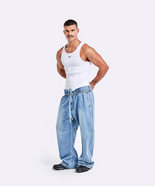 51%（フィフティーワンパーセント）の「Thong denim pants - Blue（デニムパンツ・メンズ・その他・L/M/S）」の4枚目の写真