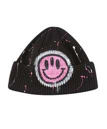 THE MADNESS（ザ マッドネス）の「HAND WORK FOUR SEASON LIGHT SMILE BEANIE_BK/PK（ニットキャップ/ビーニー）」