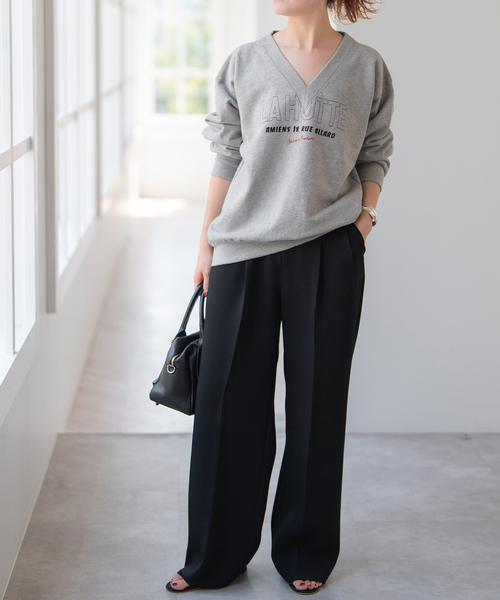 追加3》La Hutte / ラ ユット 別注Vネックスウェット*（スウェット