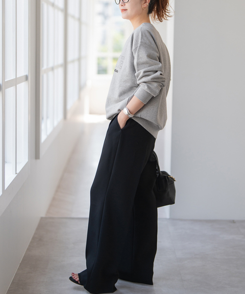 Spick & Span（スピックアンドスパン）の「《別注 / 追加2》La Hutte / ラ ユット Vネックスウェット*（スウェット・レディース・グレー/アイボリー・FREE）」の9枚目の写真