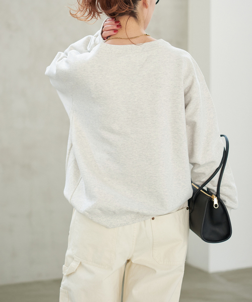 Spick & Span（スピックアンドスパン）の「《別注 / 追加2》La Hutte / ラ ユット Vネックスウェット*（スウェット・レディース・グレー/アイボリー・FREE）」の13枚目の写真