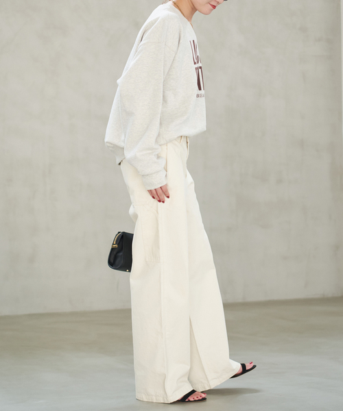 Spick & Span（スピックアンドスパン）の「《別注 / 追加2》La Hutte / ラ ユット Vネックスウェット*（スウェット・レディース・グレー/アイボリー・FREE）」の15枚目の写真