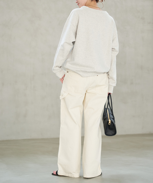 Spick & Span（スピックアンドスパン）の「《別注 / 追加2》La Hutte / ラ ユット Vネックスウェット*（スウェット・レディース・グレー/アイボリー・FREE）」の16枚目の写真