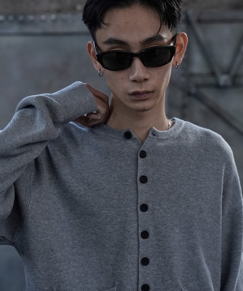 LANDNESS（ランドネス）の「【LANDNESS/ランドネス】MICRO RIB CARDIGAN/マイクロリブカーディガン（カーディガン/ボレロ・メンズ・ブラック/ブルー/グレー・L/M）」の6枚目の写真