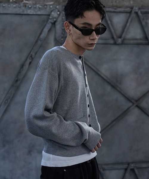 LANDNESS（ランドネス）の「【LANDNESS/ランドネス】MICRO RIB CARDIGAN/マイクロリブカーディガン（カーディガン/ボレロ・メンズ・ブラック/ブルー/グレー・L/M）」の7枚目の写真