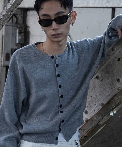 LANDNESS（ランドネス）の「【LANDNESS/ランドネス】MICRO RIB CARDIGAN/マイクロリブカーディガン（カーディガン/ボレロ・メンズ・ブラック/ブルー/グレー・L/M）」の12枚目の写真