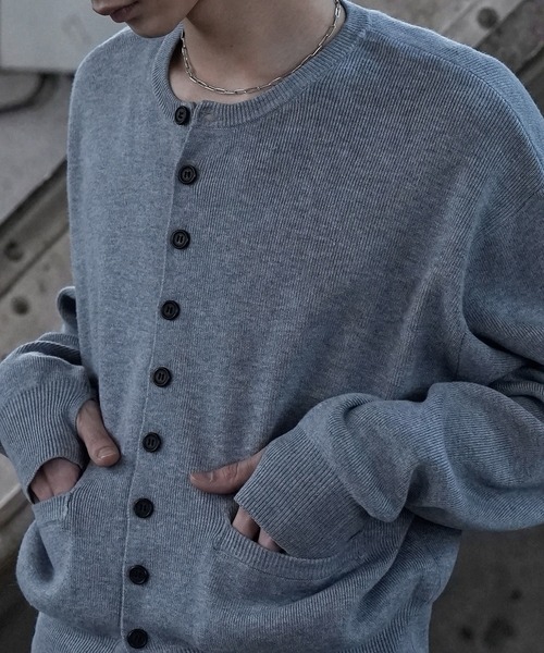 LANDNESS（ランドネス）の「【LANDNESS/ランドネス】MICRO RIB CARDIGAN/マイクロリブカーディガン（カーディガン/ボレロ・メンズ・ブラック/ブルー/グレー・L/M）」の13枚目の写真