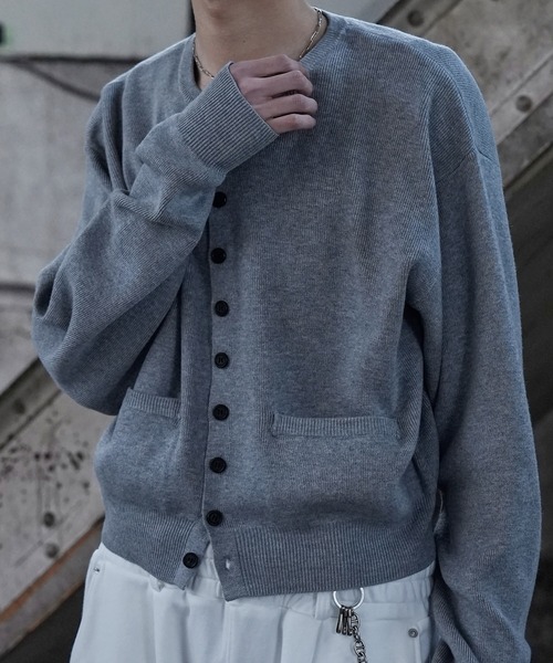 LANDNESS（ランドネス）の「【LANDNESS/ランドネス】MICRO RIB CARDIGAN/マイクロリブカーディガン（カーディガン/ボレロ・メンズ・ブラック/ブルー/グレー・L/M）」の14枚目の写真