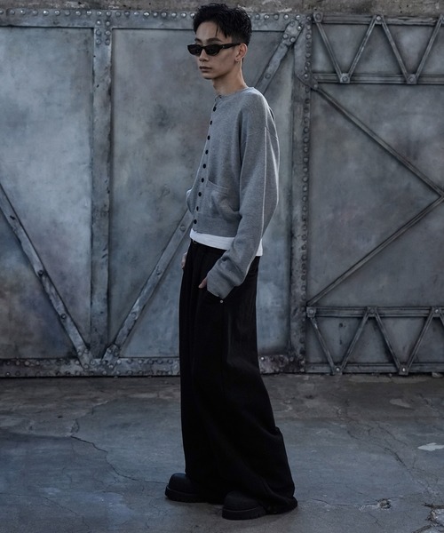 LANDNESS（ランドネス）の「【LANDNESS/ランドネス】MICRO RIB CARDIGAN/マイクロリブカーディガン（カーディガン/ボレロ・メンズ・ブラック/ブルー/グレー・L/M）」の8枚目の写真