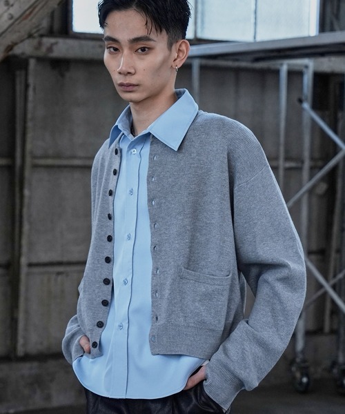 LANDNESS（ランドネス）の「【LANDNESS/ランドネス】MICRO RIB CARDIGAN/マイクロリブカーディガン（カーディガン/ボレロ・メンズ・ブラック/ブルー/グレー・L/M）」の17枚目の写真