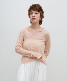♥️超美品！可愛い ピンク 幾何学模様 ゴールド ペイント カットソー Pink Splendeur （ピンク・スプランドゥール） | ブライド | TAKAMI