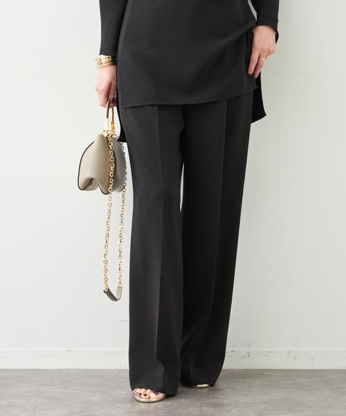 Deuxieme Classe（ドゥーズィエムクラス）の「*トリアセジョーゼット タックパンツ（スラックス・レディース・ブラック/ホワイト・34/36/38）」の9枚目の写真