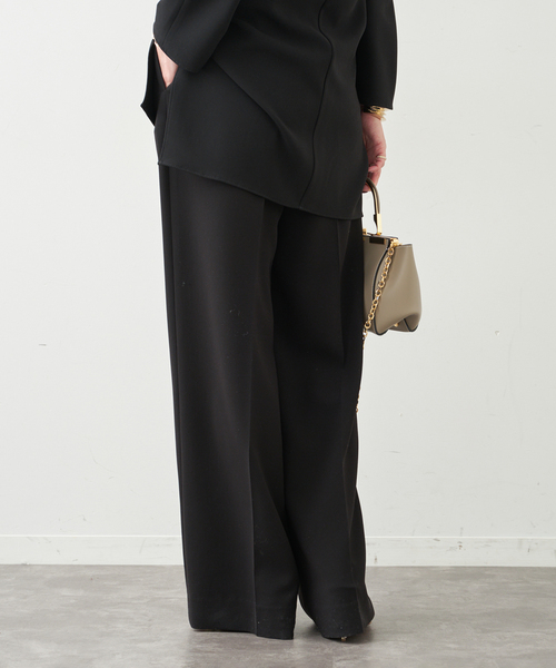 Deuxieme Classe（ドゥーズィエムクラス）の「*トリアセジョーゼット タックパンツ（スラックス・レディース・ブラック/ホワイト・34/36/38）」の12枚目の写真