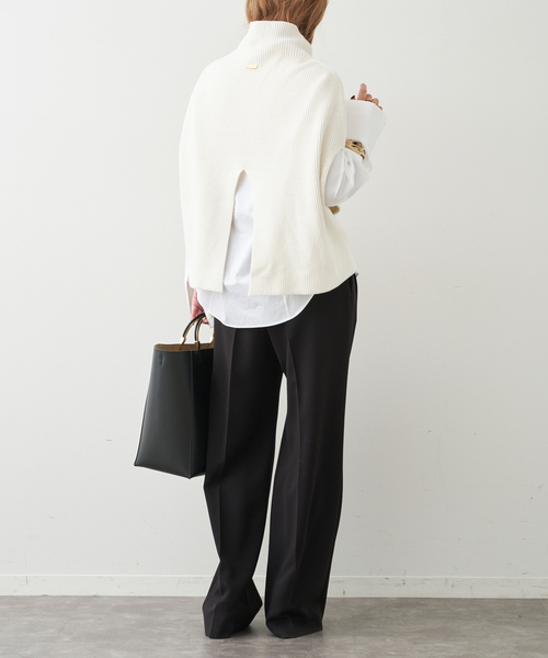 Deuxieme Classe（ドゥーズィエムクラス）の「*トリアセジョーゼット タックパンツ（スラックス・レディース・ブラック/ホワイト・34/36/38）」の17枚目の写真