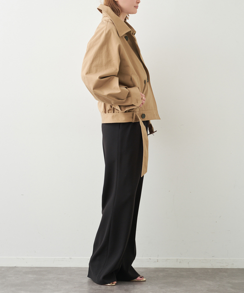 Deuxieme Classe（ドゥーズィエムクラス）の「*トリアセジョーゼット タックパンツ（スラックス・レディース・ブラック/ホワイト・34/36/38）」の19枚目の写真