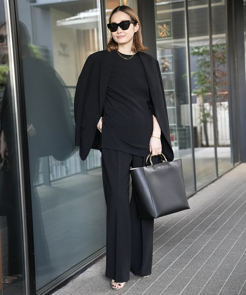 トリアセジョーゼット タックパンツ（スラックス）｜Deuxieme Classe