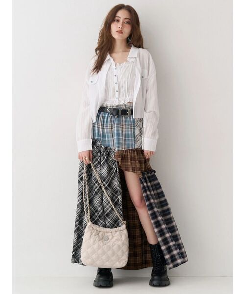 EVRIS(エヴリス)の「アンサンブルショートシャツトップス キャミソールセット(シャツ/ブラウス・レディース・ホワイト/ブルー/ブラック・FREE)」の8枚目の写真