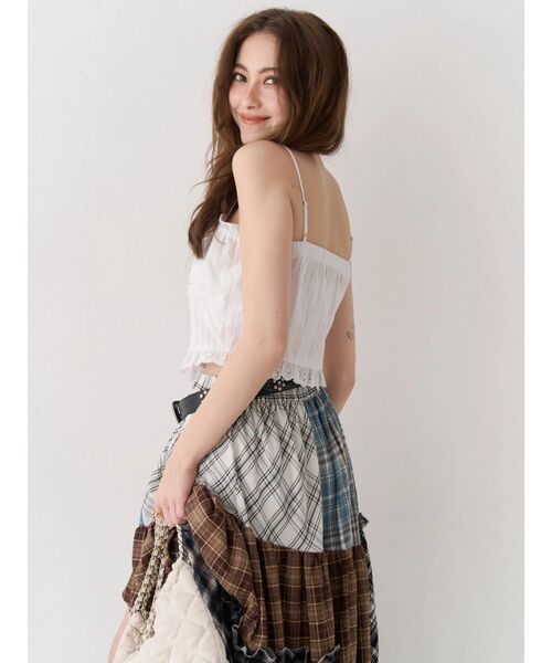 EVRIS(エヴリス)の「アンサンブルショートシャツトップス キャミソールセット(シャツ/ブラウス・レディース・ホワイト/ブルー/ブラック・FREE)」の12枚目の写真