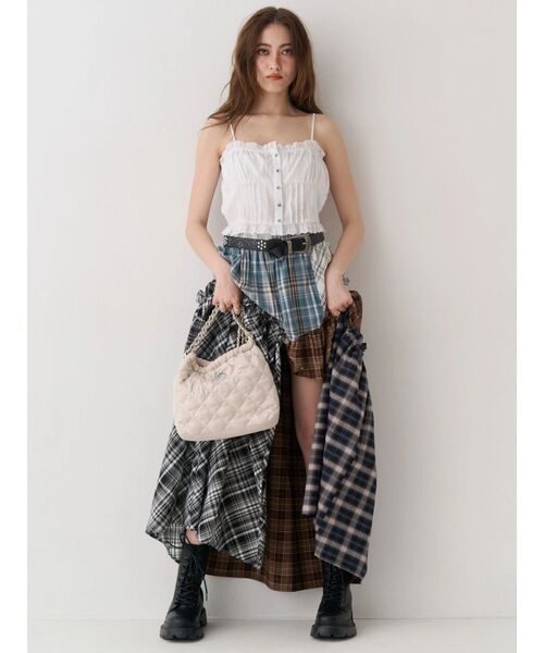 EVRIS(エヴリス)の「アンサンブルショートシャツトップス キャミソールセット(シャツ/ブラウス・レディース・ホワイト/ブルー/ブラック・FREE)」の16枚目の写真