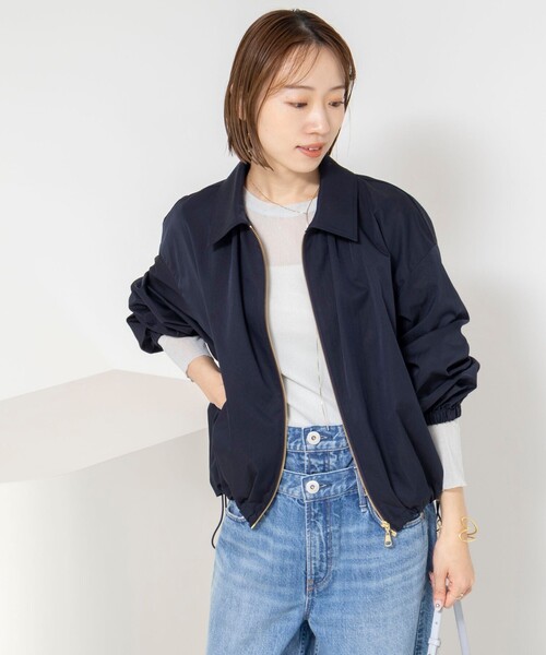 NOLLEY’S Sophi(ノーリーズソフィ)の「ウォッシャブルツイルライトジップアップブルゾン(ブルゾン・レディース・ベージュ/ネイビー・38)」の19枚目の写真