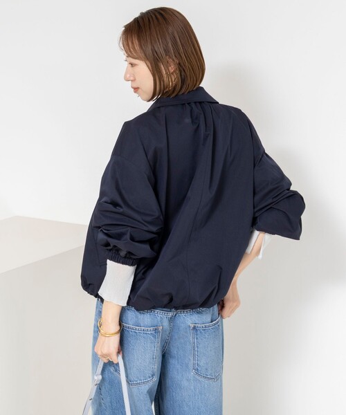 NOLLEY’S Sophi(ノーリーズソフィ)の「ウォッシャブルツイルライトジップアップブルゾン(ブルゾン・レディース・ベージュ/ネイビー・38)」の20枚目の写真