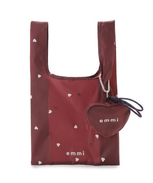 emmi(エミ)の「【HEART】 プリントハートチャーム付きエコバッグ(エコバッグ/サブバッグ・レディース・ネイビー/ボルドー/ホワイト・F)」の14枚目の写真