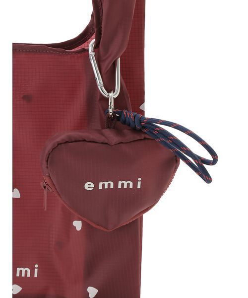 emmi(エミ)の「【HEART】 プリントハートチャーム付きエコバッグ(エコバッグ/サブバッグ・レディース・ネイビー/ボルドー/ホワイト・F)」の18枚目の写真