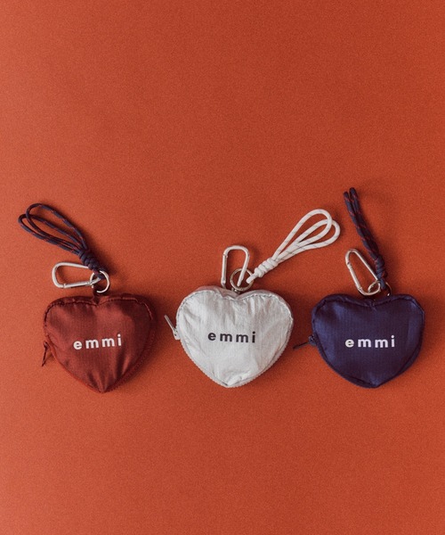emmi(エミ)の「【HEART】 プリントハートチャーム付きエコバッグ(エコバッグ/サブバッグ・レディース・ネイビー/ボルドー/ホワイト・F)」の13枚目の写真