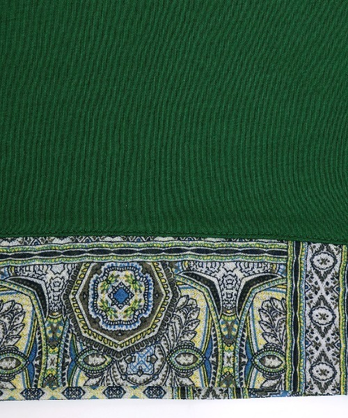 チチカカ(チチカカ)の「柄切替スクエアポンチョ(Tシャツ/カットソー・レディース・ブラック/グリーン/ブラウン/マスタード・FREE)」の22枚目の写真