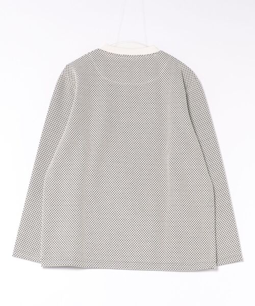 TAKA-Q(タカキュー)の「【綿混 ロンT】タカキュー バーズアイジャガード クルーネック 長袖 Tシャツ(Tシャツ/カットソー・メンズ・ライトグレー/ボルドー/アイボリー/ホワイト×ブラック・LARGE/X-LARGE/MEDIUM)」の5枚目の写真