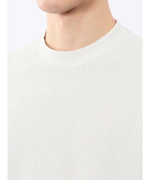 TAKA-Q(タカキュー)の「【綿混 ロンT】タカキュー バーズアイジャガード クルーネック 長袖 Tシャツ(Tシャツ/カットソー・メンズ・ライトグレー/ボルドー/アイボリー/ホワイト×ブラック・LARGE/X-LARGE/MEDIUM)」の14枚目の写真