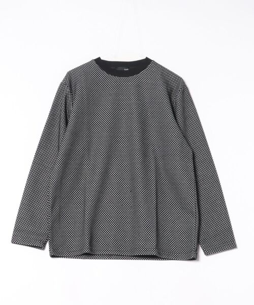 TAKA-Q(タカキュー)の「【綿混 ロンT】タカキュー バーズアイジャガード クルーネック 長袖 Tシャツ(Tシャツ/カットソー・メンズ・ライトグレー/ボルドー/アイボリー/ホワイト×ブラック・LARGE/X-LARGE/MEDIUM)」の20枚目の写真