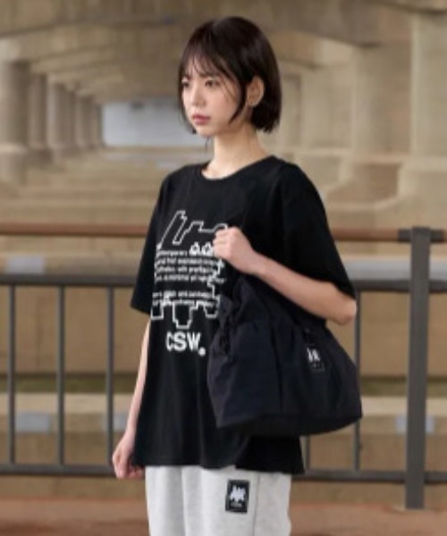 CATSAVETHEWORLD(キャットセーブザワールド)の「◇CATSAVETHEWORLD◇ブランド直輸入正規品/ベニストリング復調リーショルダーバッグ男女共用 BENI STRING SHOULDER BAG(トートバッグ・レディース・アイボリー/ブラック・FREE)」の6枚目の写真