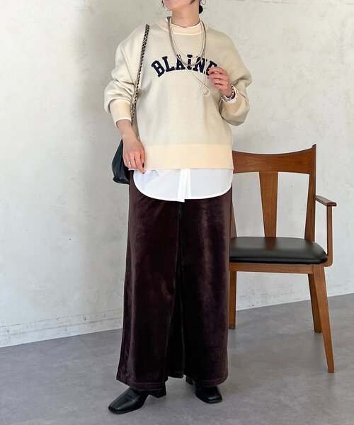 un dix cors（アンディコール）の「ベロアコールワイドパンツ（その他パンツ・レディース・ベージュ/ブラック/チャコールグレー・FREE）」の18枚目の写真