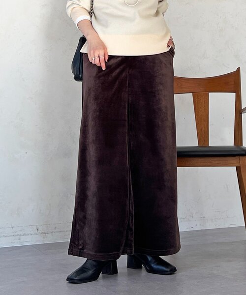 un dix cors（アンディコール）の「ベロアコールワイドパンツ（その他パンツ・レディース・ベージュ/ブラック/チャコールグレー・FREE）」の22枚目の写真