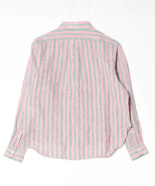 POLO RALPH LAUREN(ポロ ラルフ ローレン)の「ワイド クロップド ギンガム リネン シャツ(シャツ/ブラウス・レディース・レッド・XS/M/S/XXS)」の2枚目の写真