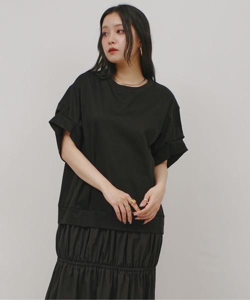 palm RICHE(ポームリシュ)の「ギャザードッキングカットOP(ワンピース・レディース・サックスブルー/ブラック・M)」の22枚目の写真