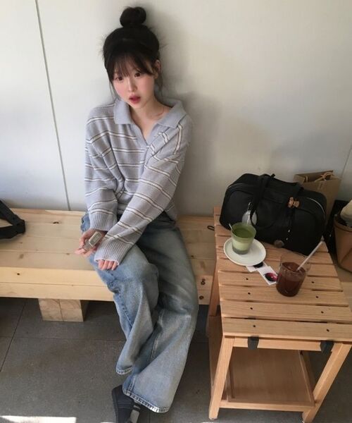 BUTTON UP(ボタンアップ)の「ヴィンテージオールサンドウォッシュドワイドデニムパンツ(デニムパンツ・レディース・その他・SMALL/MEDIUM/LARGE)」の2枚目の写真