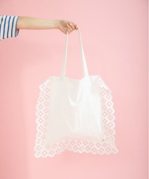 CHILD WOMAN | コットンリネンキャンバス フラワーカットワーク トートBAG(トートバッグ)