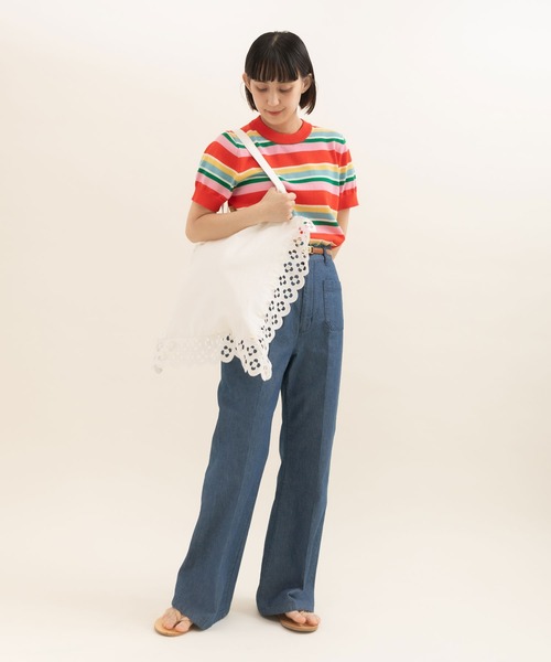 CHILD WOMAN(チャイルドウーマン)の「コットンリネンキャンバス フラワーカットワーク トートBAG(トートバッグ・レディース・ホワイト・FREE)」の13枚目の写真