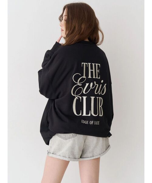 EVRIS(エヴリス)の「THE EVRIS CLUB BIG スウェットトップス(スウェット・レディース・ブラック/グレー/ブルー・FREE)」の1枚目の写真
