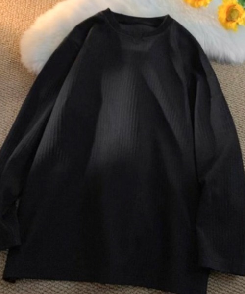 WESTBOY（ウエストボーイ）の「ワッフルリブ オーバーサイズトップス カットソー WO26S2TP08（Tシャツ/カットソー・メンズ・ホワイト/グレー/ブラック・L/XL/M）」の15枚目の写真