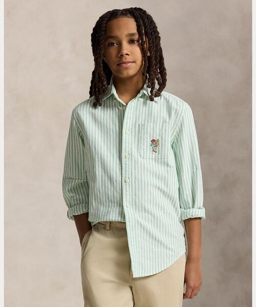 POLO RALPH LAUREN CHILDRENSWEAR(ポロ ラルフ ローレン チルドレンズウェア)の「Polo ベア コットン オックスフォード シャツ(シャツ/ブラウス・キッズ・マルチ・L/S/XL/M)」の1枚目の写真