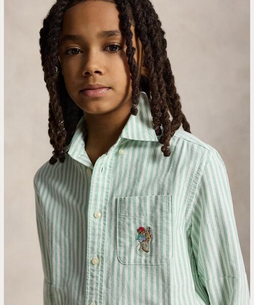 POLO RALPH LAUREN CHILDRENSWEAR(ポロ ラルフ ローレン チルドレンズウェア)の「Polo ベア コットン オックスフォード シャツ(シャツ/ブラウス・キッズ・マルチ・L/S/XL/M)」の4枚目の写真