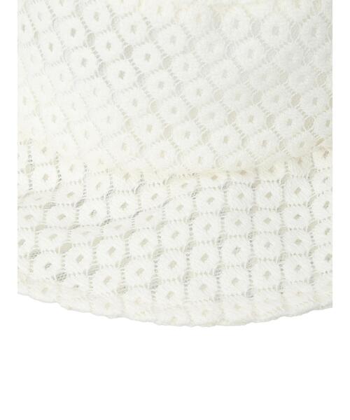 Samansa Mos2 Lagom（サマンサモスモスラーゴム）の「レースバケットハット（ハット・キッズ・ホワイト・中(M)/大(L)）」の5枚目の写真