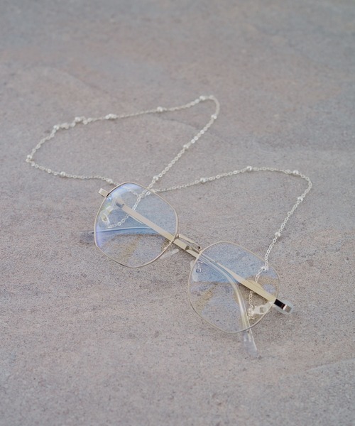 HARE（ハレ）の「チェーンツキデザインメガネ(HARE)（メガネ・レディース・シルバー・FREE）」の2枚目の写真