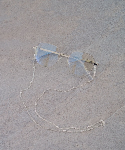 HARE（ハレ）の「チェーンツキデザインメガネ(HARE)（メガネ・レディース・シルバー・FREE）」の3枚目の写真