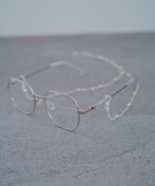 HARE（ハレ）の「チェーンツキデザインメガネ(HARE)（メガネ・レディース・シルバー・FREE）」の4枚目の写真